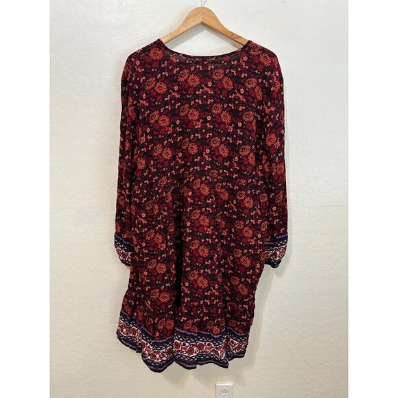 Old Navy Womans Dress Size 2X Boho Western Festival Peasant Floral Cottagecore - Picture 3 of 12